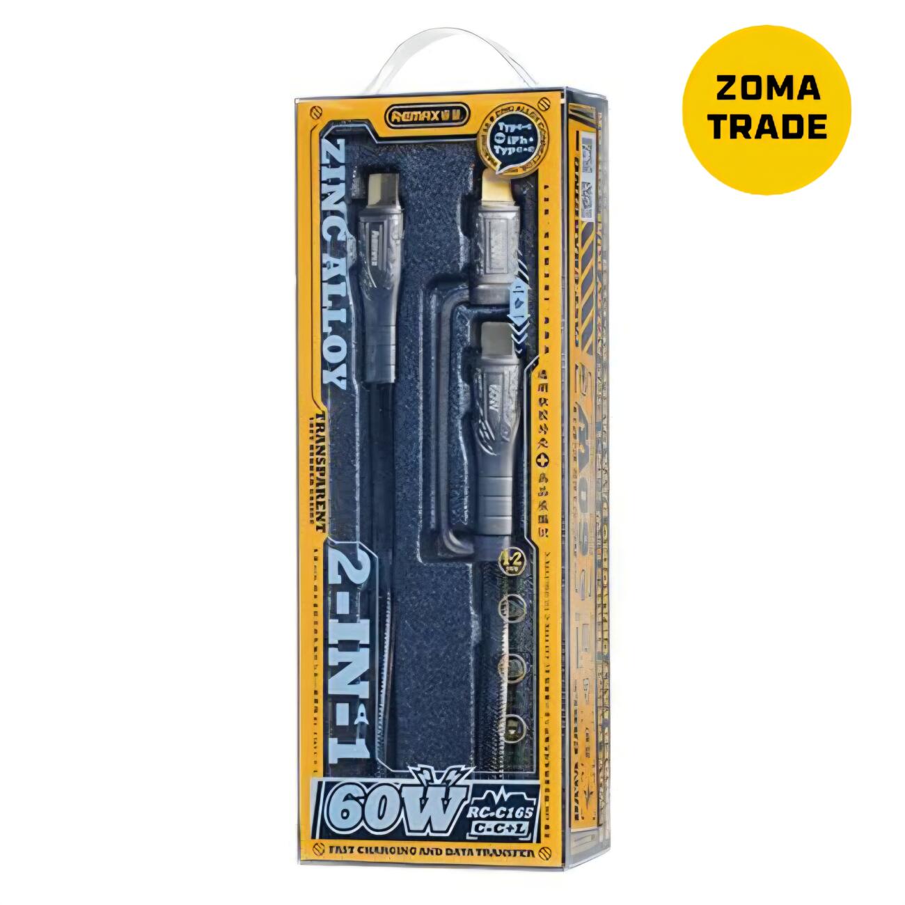 REMAX 60W ZINC AIIOY  2 IN 1 CABLE C165